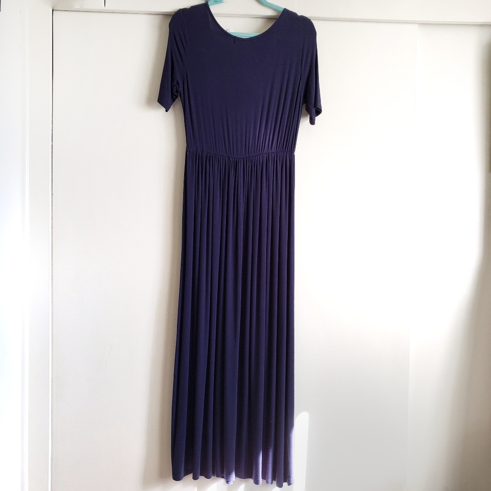 Meaneor Women's 3/4 Sleeve Solid Maxi Long Dress
